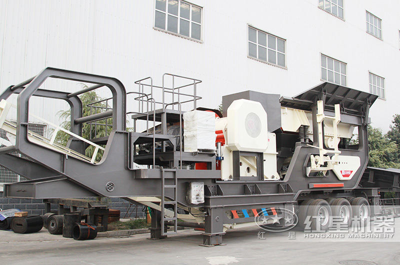 鄂破移動式破碎機，對建筑垃圾給料+粗碎+除鐵