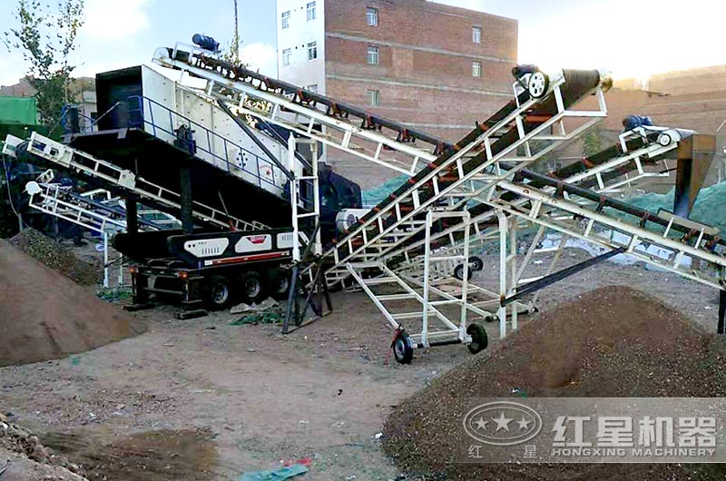 移動式小型建筑垃圾處理全套設(shè)備圖片