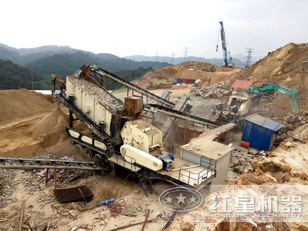 山東濟南建筑垃圾處理現(xiàn)場